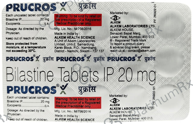 Prucros 20mg Tablet 15s