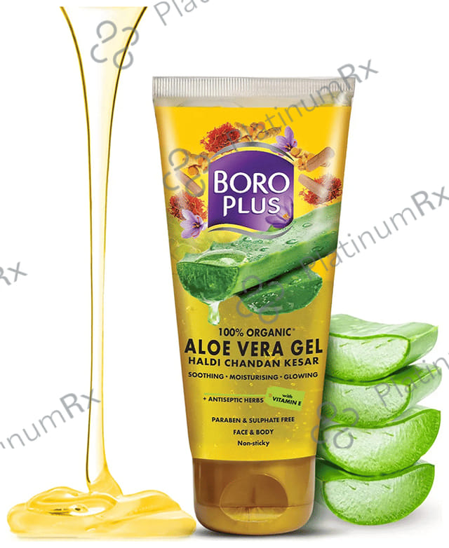 Boroplus 100% Organic Aloe Vera Gel Haldi Chandan Kesar 60 ml