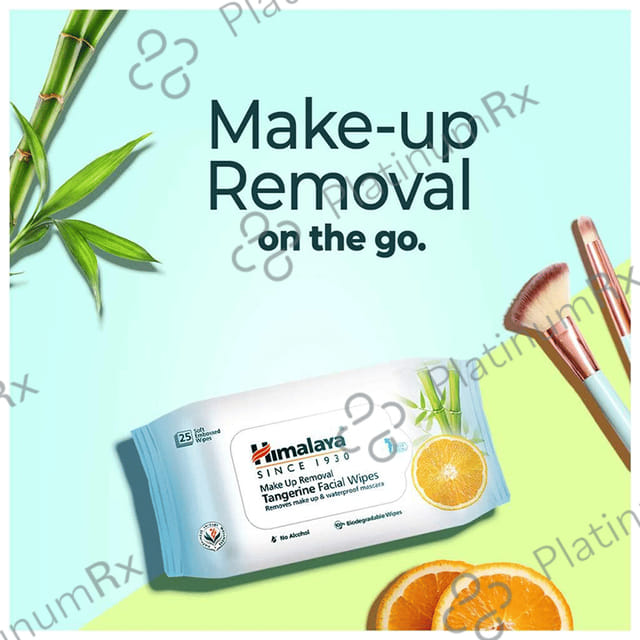Himalaya Personal Care Make Up Removal Tangerine Facial Wipes