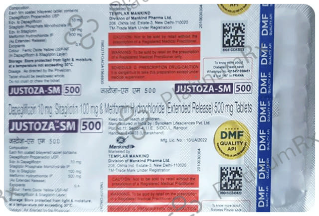 Justoza SM 10/100/500mg Tablet 10s