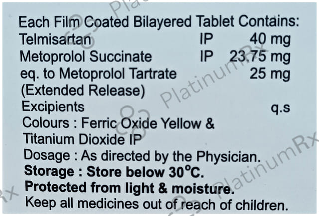 Telangle Beta 25/40mg Tablet ER 10s