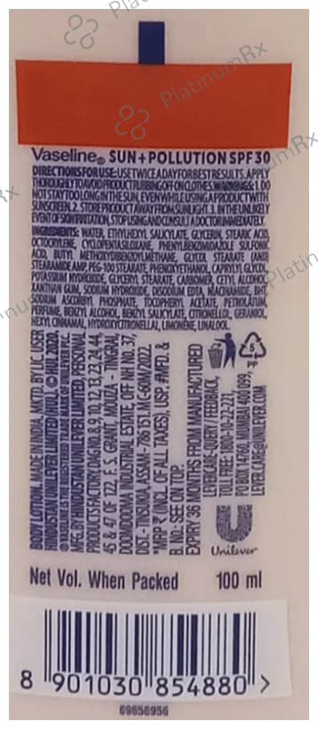 Vaseline Sun+ Pollution Protection Multi-Vitamin UV Lotion