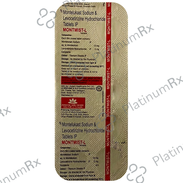 Montmist L 5/10mg Tablet 10s