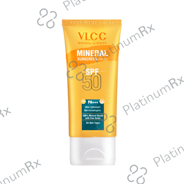 VLCC Mineral Sunscreen SPF 50 PA+++ Cream Tinted 50gm