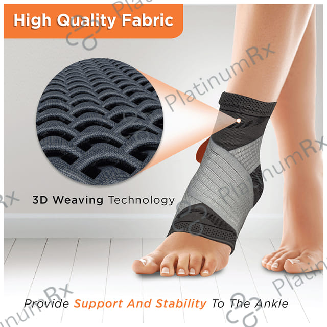 Vissco 2 in 1 Anklet + Binder to support & stability to the ankle Sprain, Swelling Muscle Medium