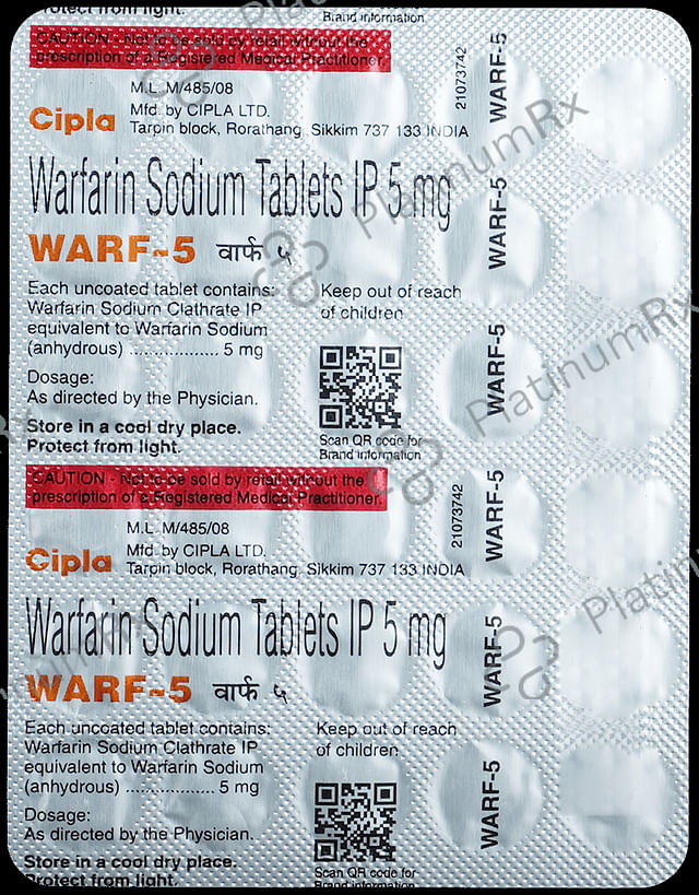 Warf 5mg Tablet 30s