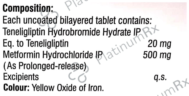 Glyceliptin M 500mg/20mg Tablet 10s