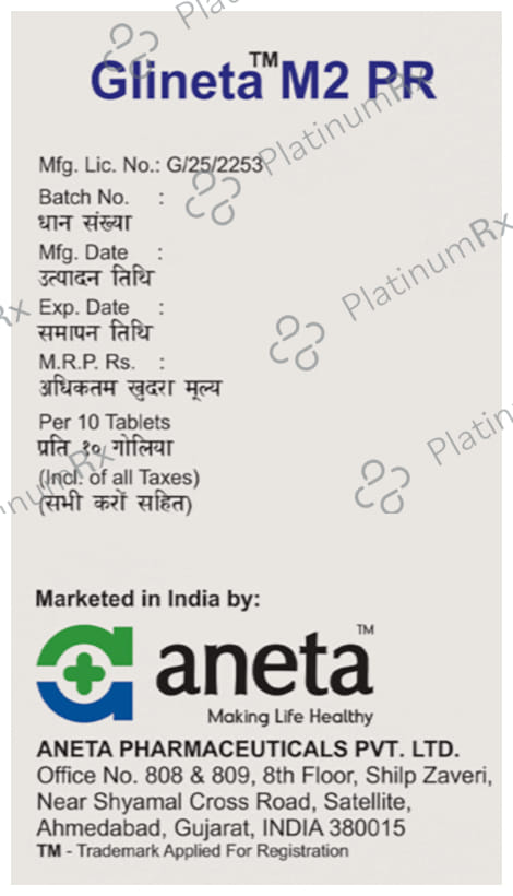 Glineta M 2 PR Tablet 10s