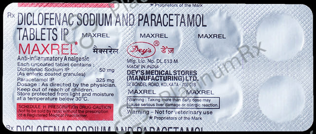Maxrel 50/325mg Tablet 10s