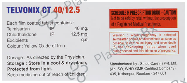 Telvonix CT 40/12.5 Tablet