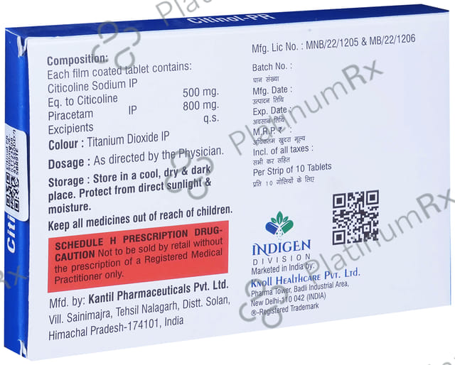 Citinol PR 500mg/800mg Tablet