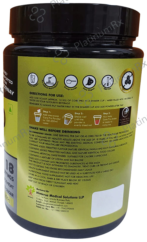Core Pro Whey Protein Vanilla Kulfi Flavour Powder 200gm