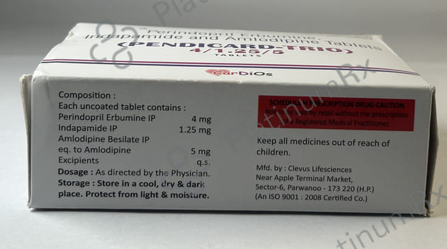 Pendicard Trio 4/1.25/5mg Tablet 10s