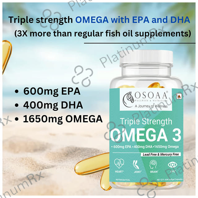 OSOAA Triple Strength Omega 3 Soft Gelatin Capsule 60s