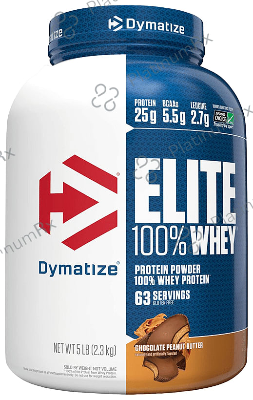 Dymatize Nutrition Elite 100% Whey Protein - With BCAAs & Leucine - For Muscle Recovery - Powder Chocolate Peanut Butter