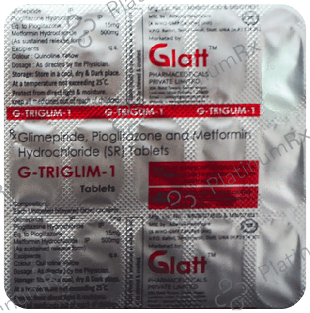 G Triglim 1mg Tablet SR 15s