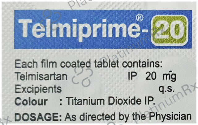 Telmiprime 20mg Tablet 15s