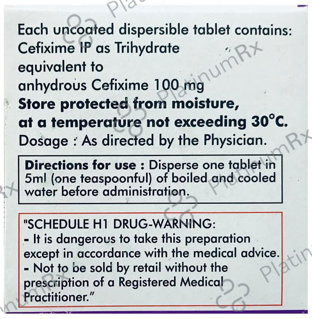 Ritecef O 100mg Tablet DT 10s