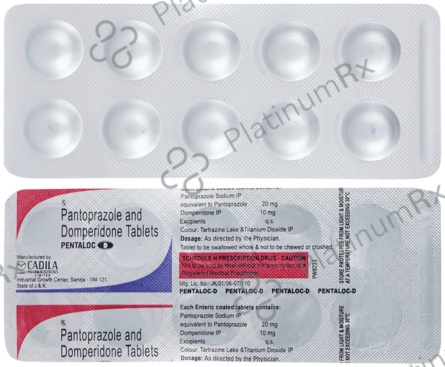Pentaloc D 10/20mg Tablet 10s