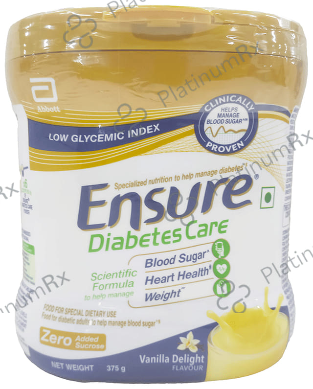 Ensure Diabetes Care Vanilla Delight Flavour Zero Added Sucrose Powder 375gm
