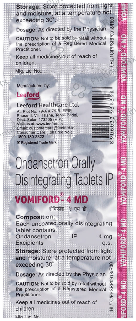 Vomiford 4mg MD Tablet 10s