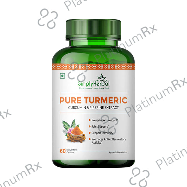 Simply Herbal Pure Turmeric Curcumin & Piperine Extract Capsule