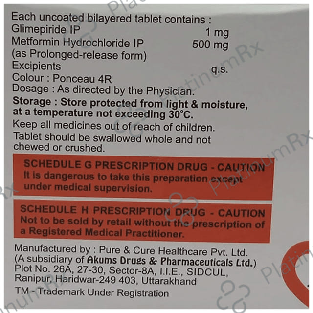 Glycihold M1 Tablet PR 15s