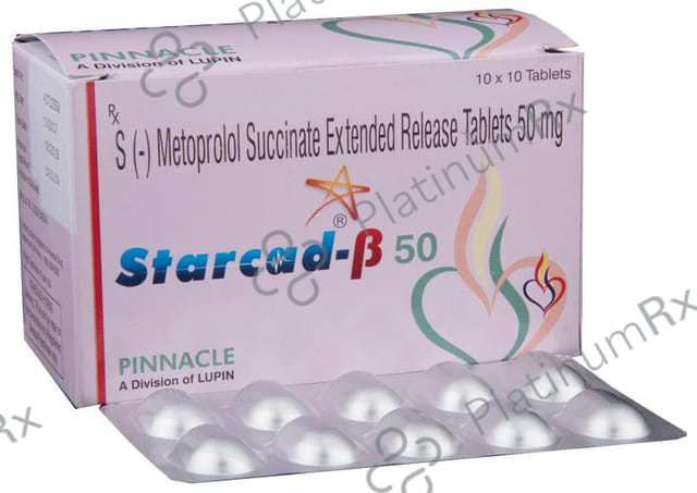 Starcad Beta 50mg Tablet ER 10s