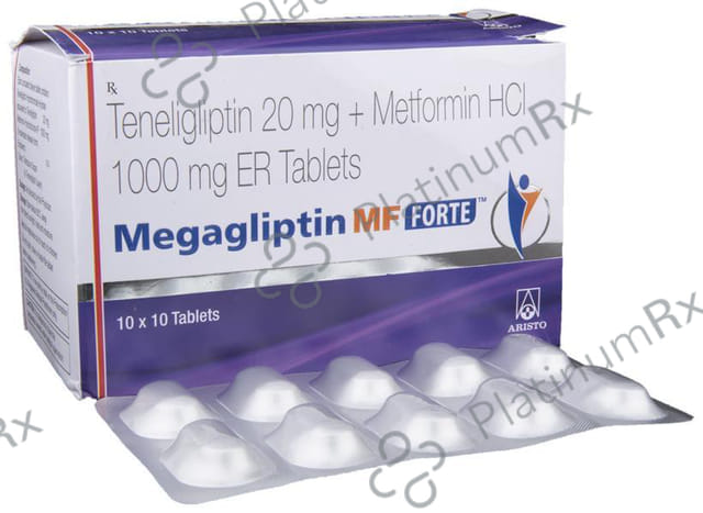 Megagliptin MF Forte 1000/20mg Tablet 10s
