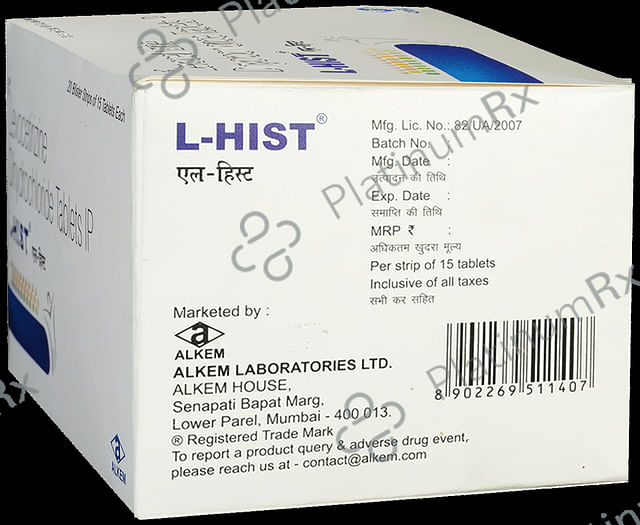 L Hist 5mg Tablet 15s