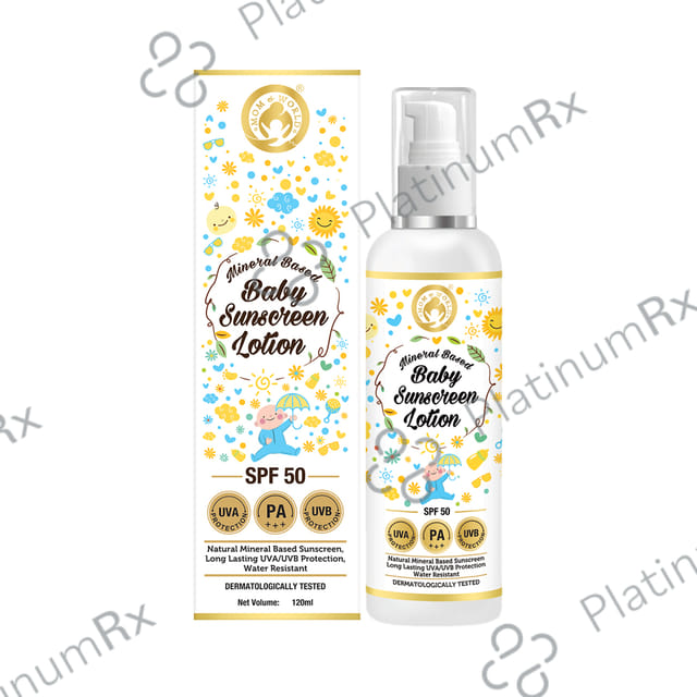 Mom & World Mineral Based Baby Sunscreen SPF 50 Lotion 120ml