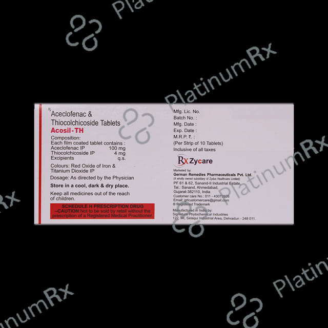 Acosil TH 100/4mg Tablet 10s