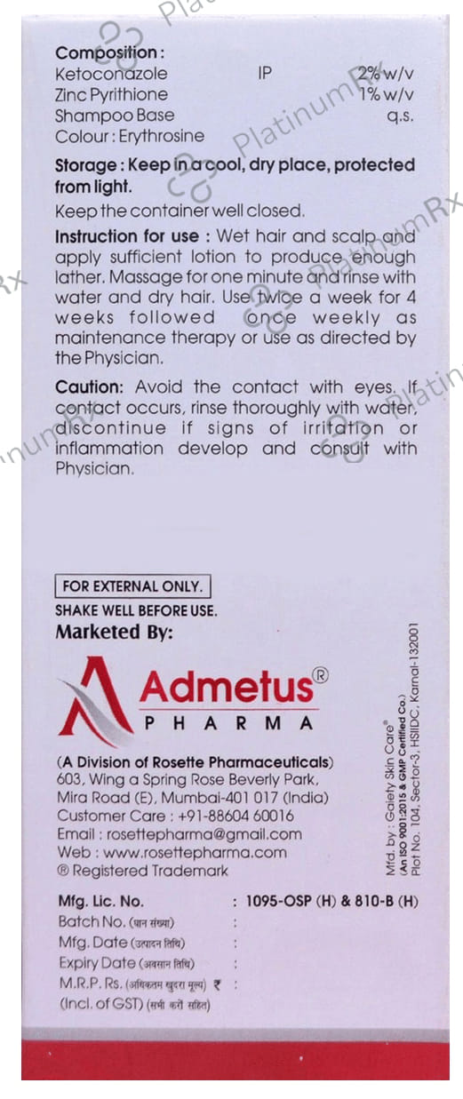 Ketoaid ZN Shampoo 100ml