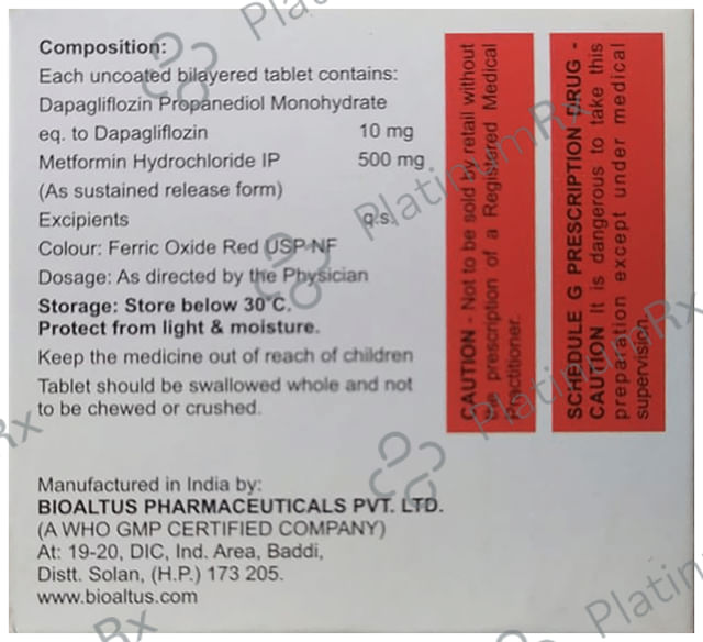 Daplogin M 10/500mg Tablet SR 10s