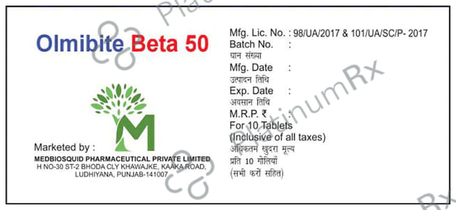 Olmibite Beta 50 Tablet ER 10s
