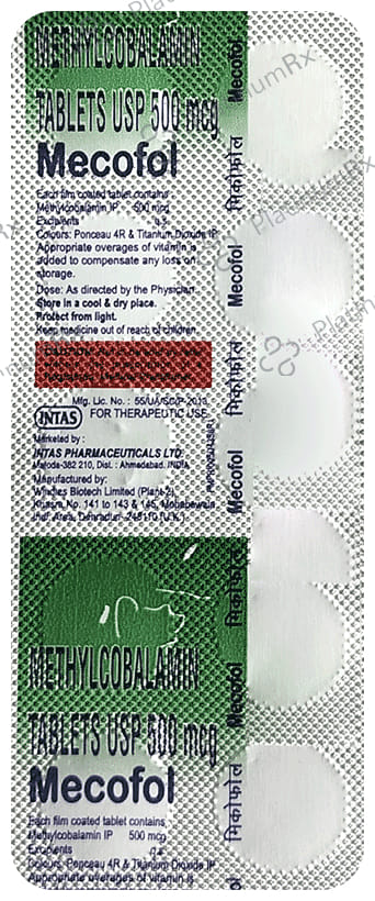 Mecofol 500mcg Tablet 10s
