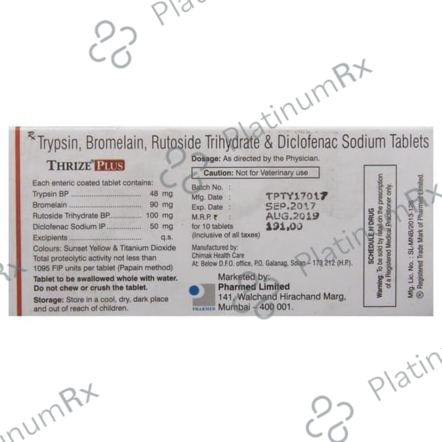 Thrize Plus 90/50/100/48mg Tablet 10s
