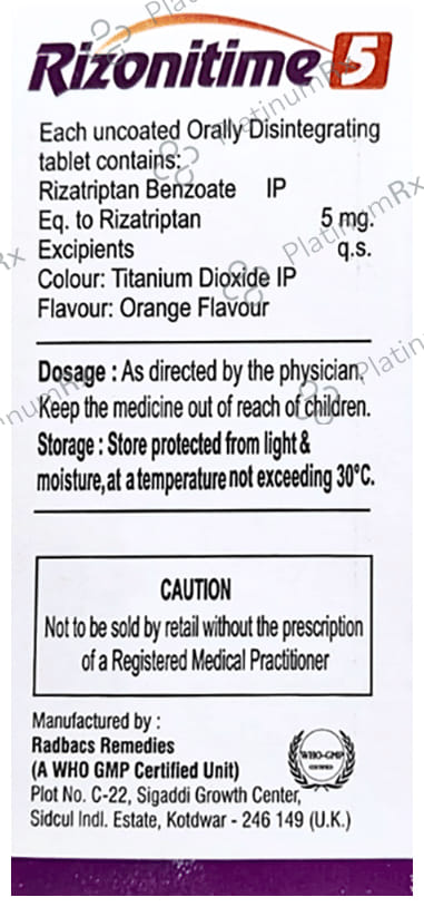 Rizonitime 5mg Disintegrating Tablet 10s