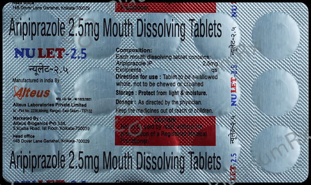 Nulet 2.5mg Tablet MD 15s