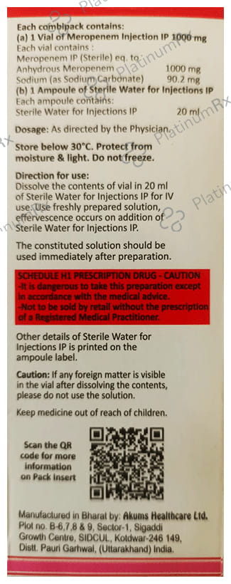 Merostuff 1GM Injection