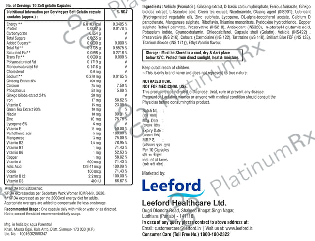 Leeford Geoactiv Softgels