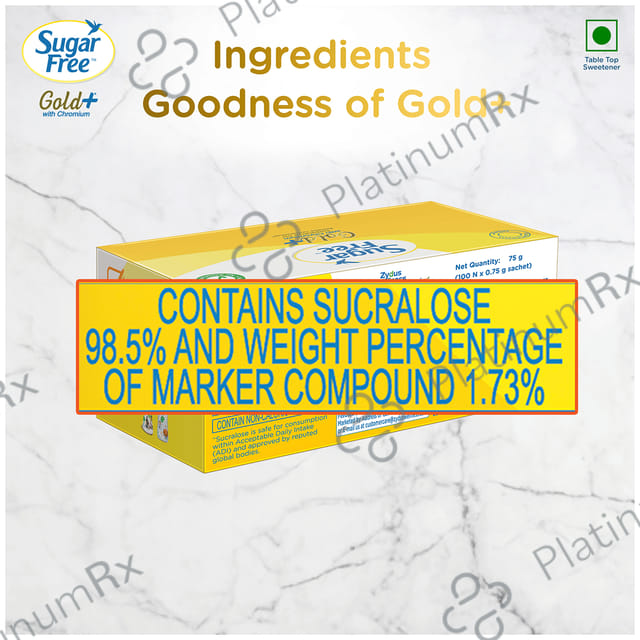 Sugar Free Gold Aspartame Sweetener for Calorie Conscious - Sachet