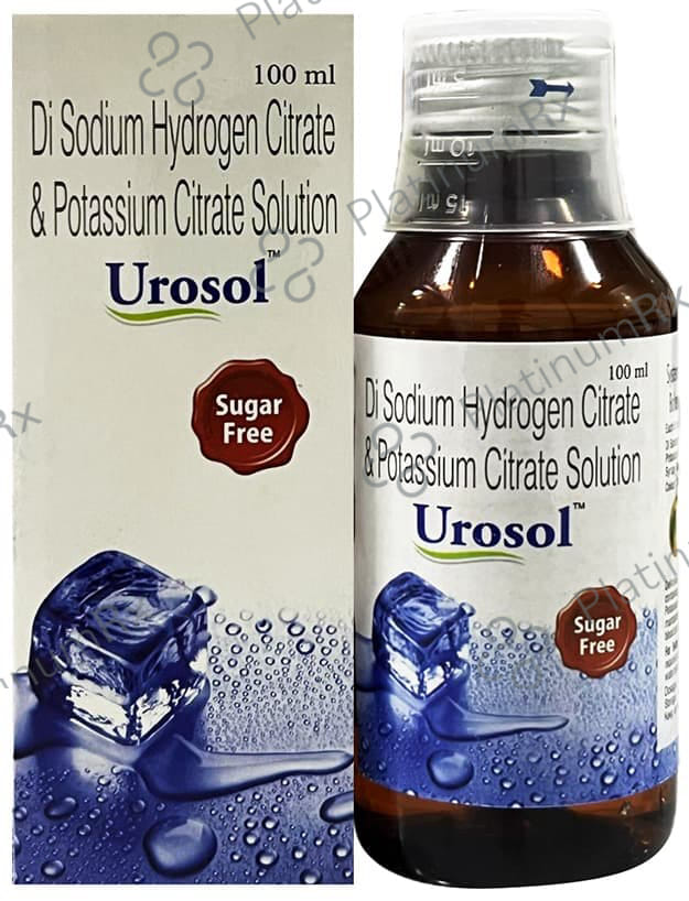 Urosol 1.53gm Orange Flavour Sugar Free Syrup 100ml