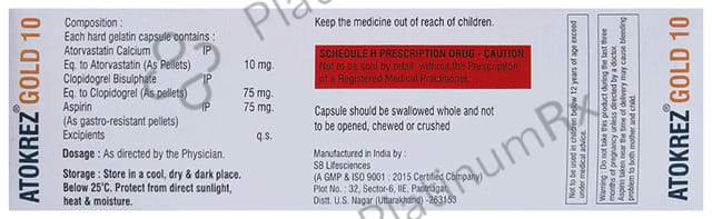 Atokrez Gold 10/75/75mg Capsule 10s