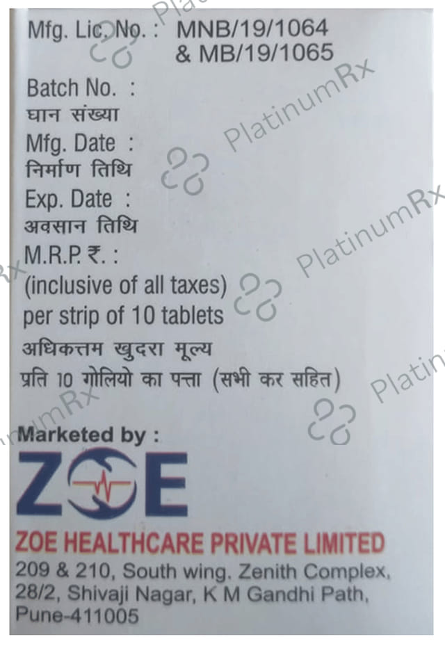 Zoetam 500mg Tablet 10s