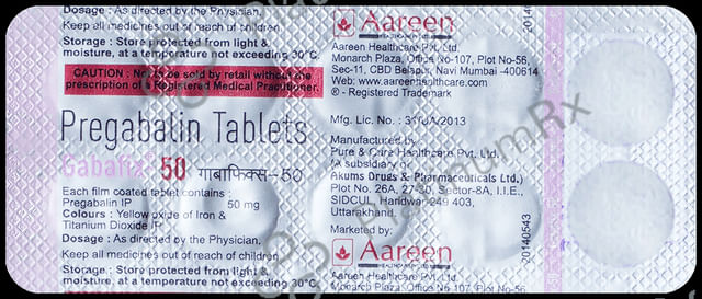 Gabafix 50mg Capsule 10s