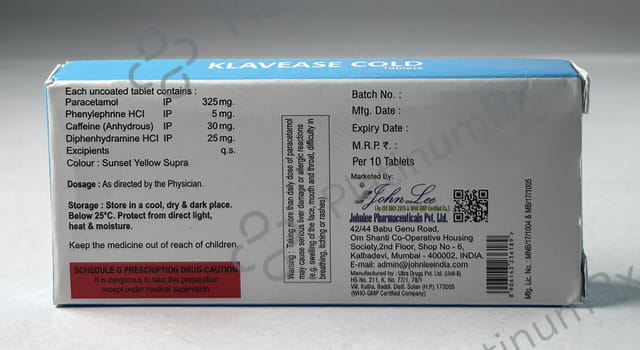 Klavease Cold Tablet 10s