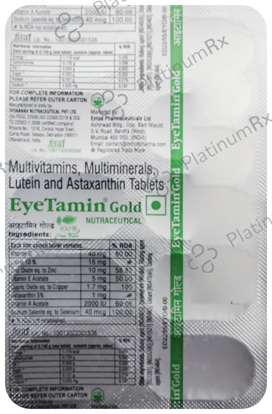 Eyetamin Gold Tablet 10s