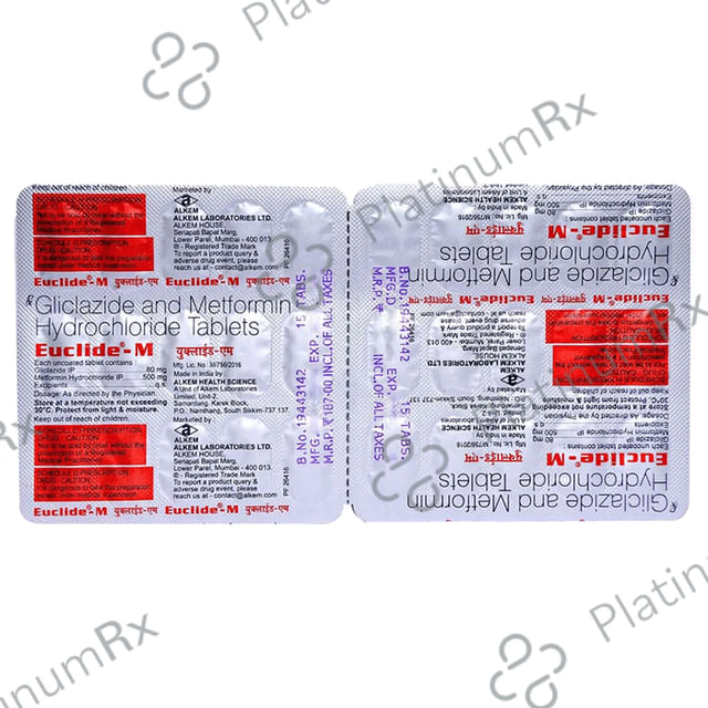 Euclide M 80/500mg Tablet 15s