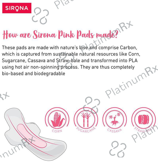 Sirona Natural & Ultra-Thin Rash-Free Sanitary Pads Large